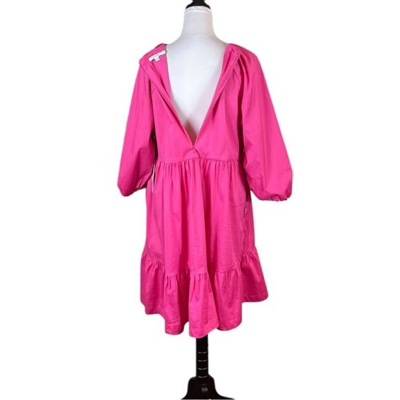 Chico’s Women’s Bahamian Pink Balloon Sleeve Dress, Size 12 (Chico’s 2), NWT - Picture 5 of 12